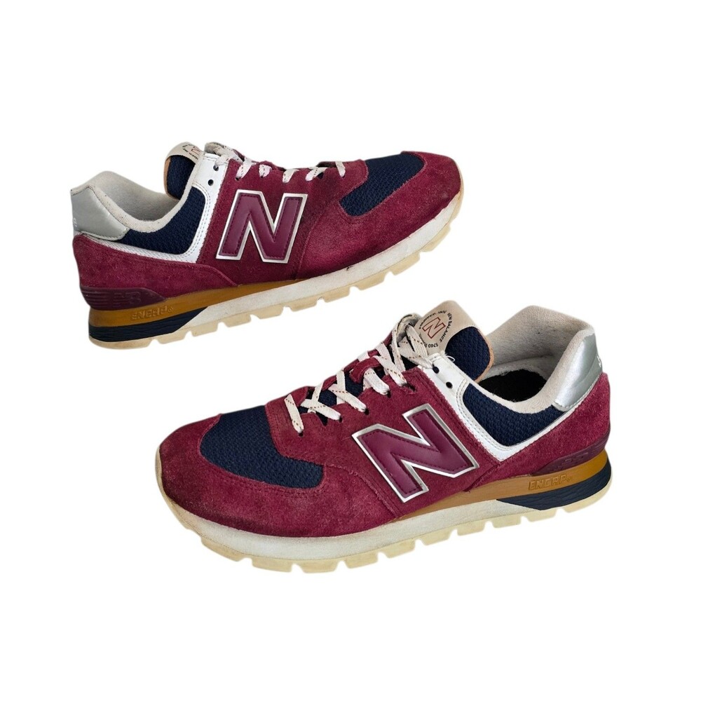 New Balance 574 Rugged Shoes Mens Size 10.5 D Garnet Sneakers Suede